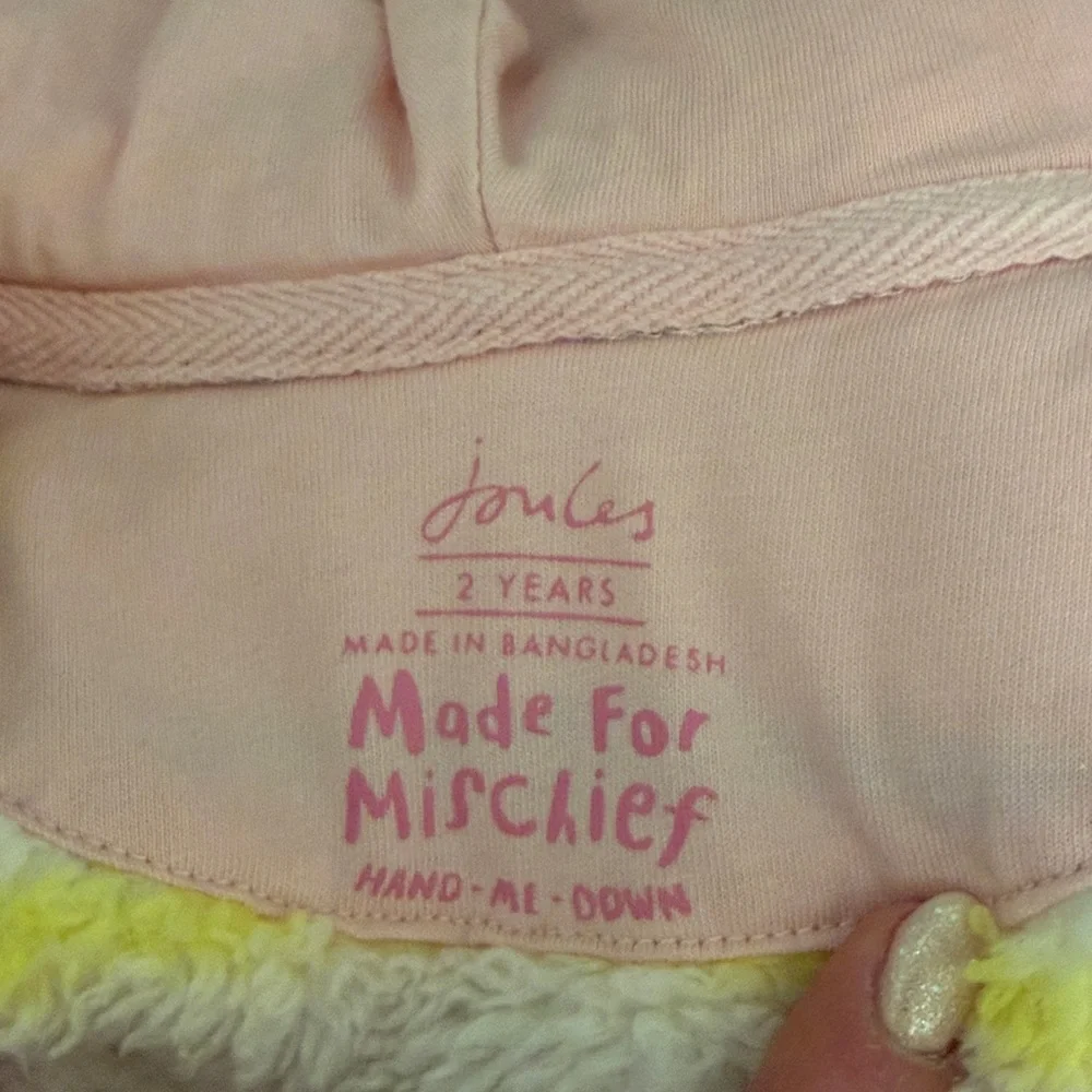 Joules Multicolor Fuzzy Hoodie